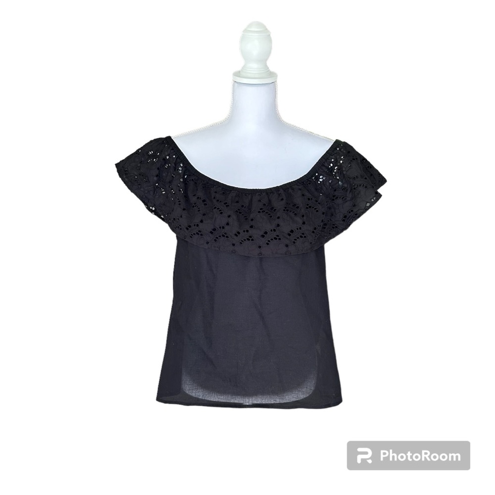 Banana Republic Off-Shoulder Ruffle Neck Top
